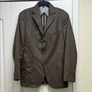 Boggi Men's Brown Summer Blazer Size 52 IT which is US XL